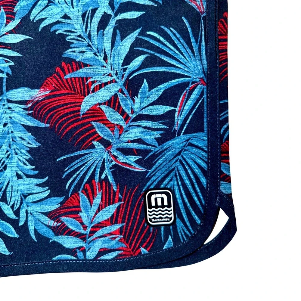 TravisMathew Board Shorts Men 32 Small Blue‎ Nights Party Hearty Tropical NWT